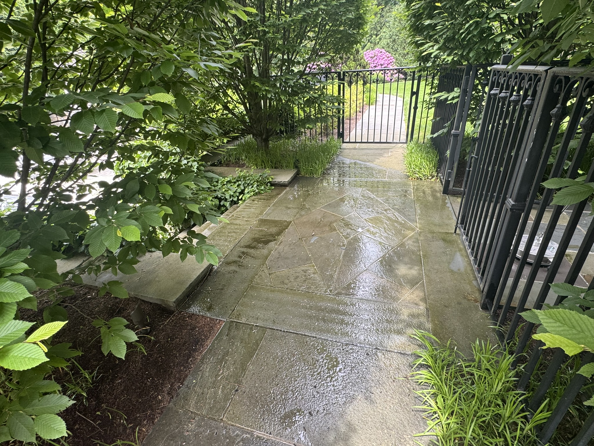 Outdoor patio before cleaning