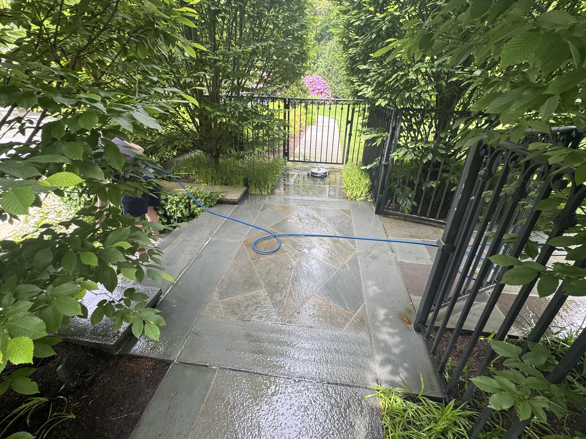 Outdoor patio after cleaning