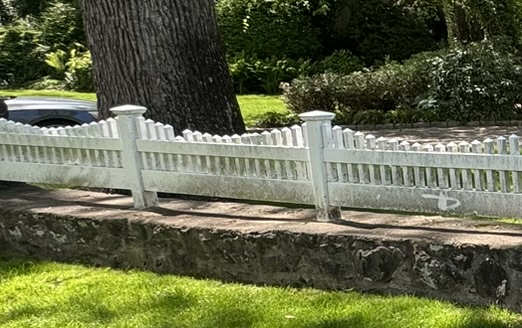 White Fence Cleaning — before