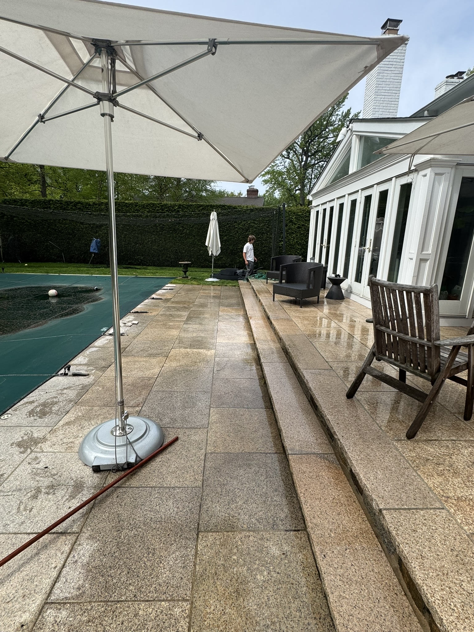 Pool deck after cleaning